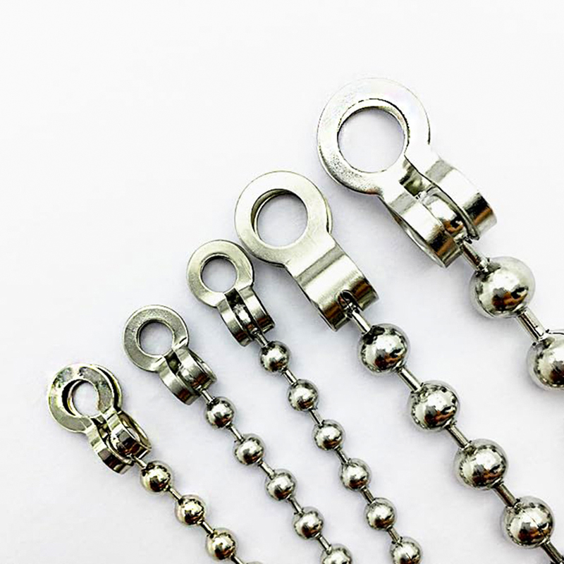 Jewelry Making Metal - 30 個のステンレス鋼ボールチェーンコネクタクラスプ 2.0/2.4/3.2/4/5/6/8 ミリメートルボールチェーンエンドキャップノットカバーに適合ジュエリー作成用