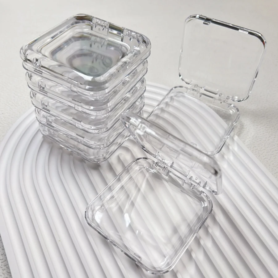 Jewelry Making Workshops - 5/10/20個入りプレスオンネイル収納アクリルボックス、粘着シート付き透明ネイルボックス、ジュエリー収納ツール＆アクセサリー
