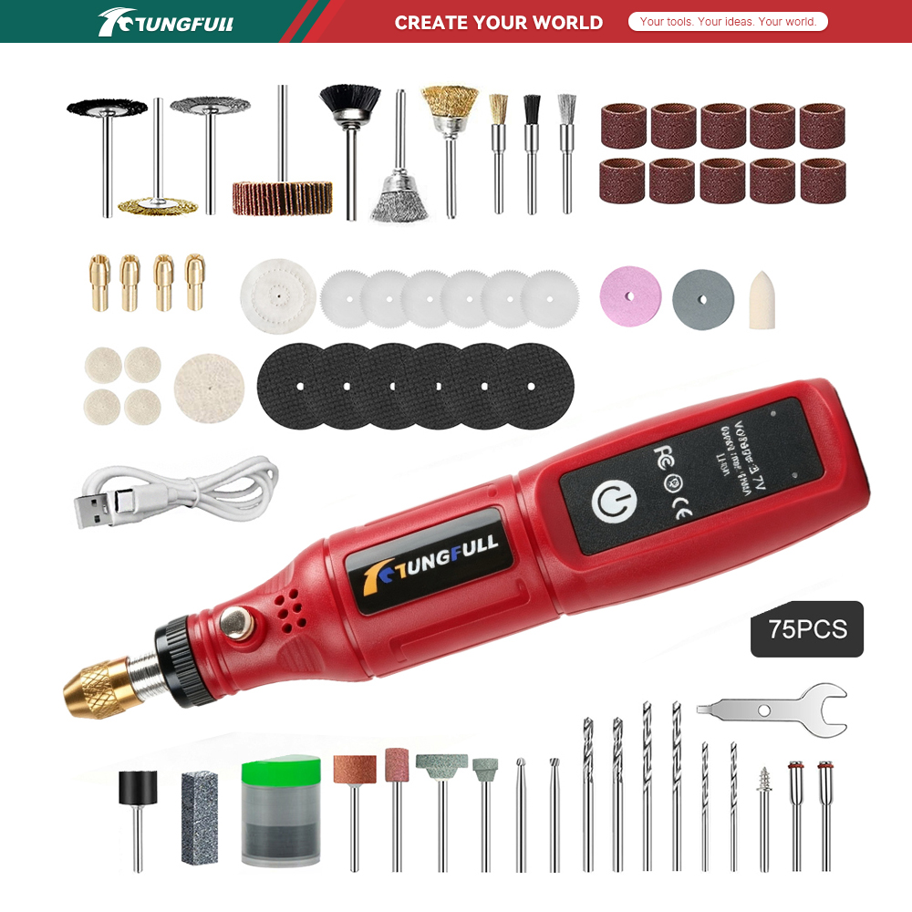 TUNGFULL 3.7V コードレスロータリーツール US - Jewelry Making Workshops のレビューと価格