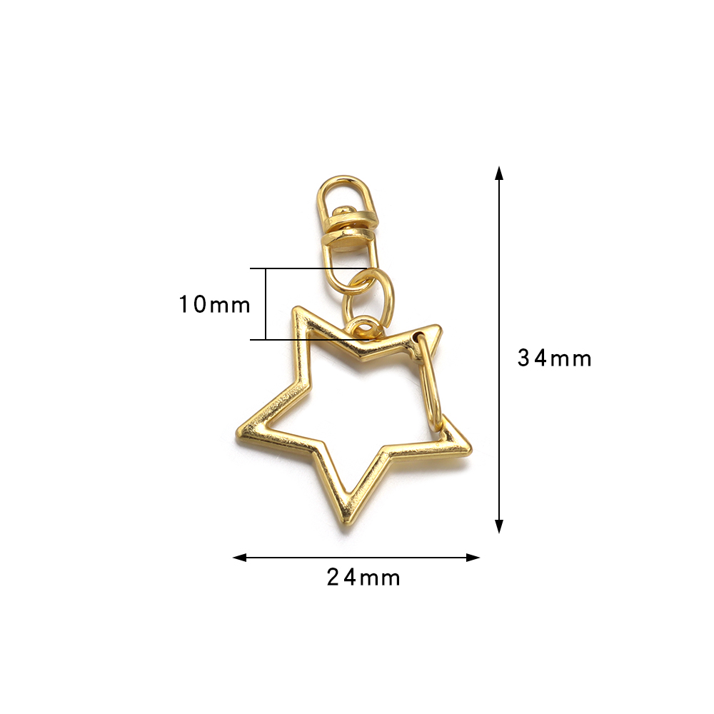 10個入り 合金製 星型スナップキーホルダー ロブスタークラ - Jewelry Making Metal のレビューと価格