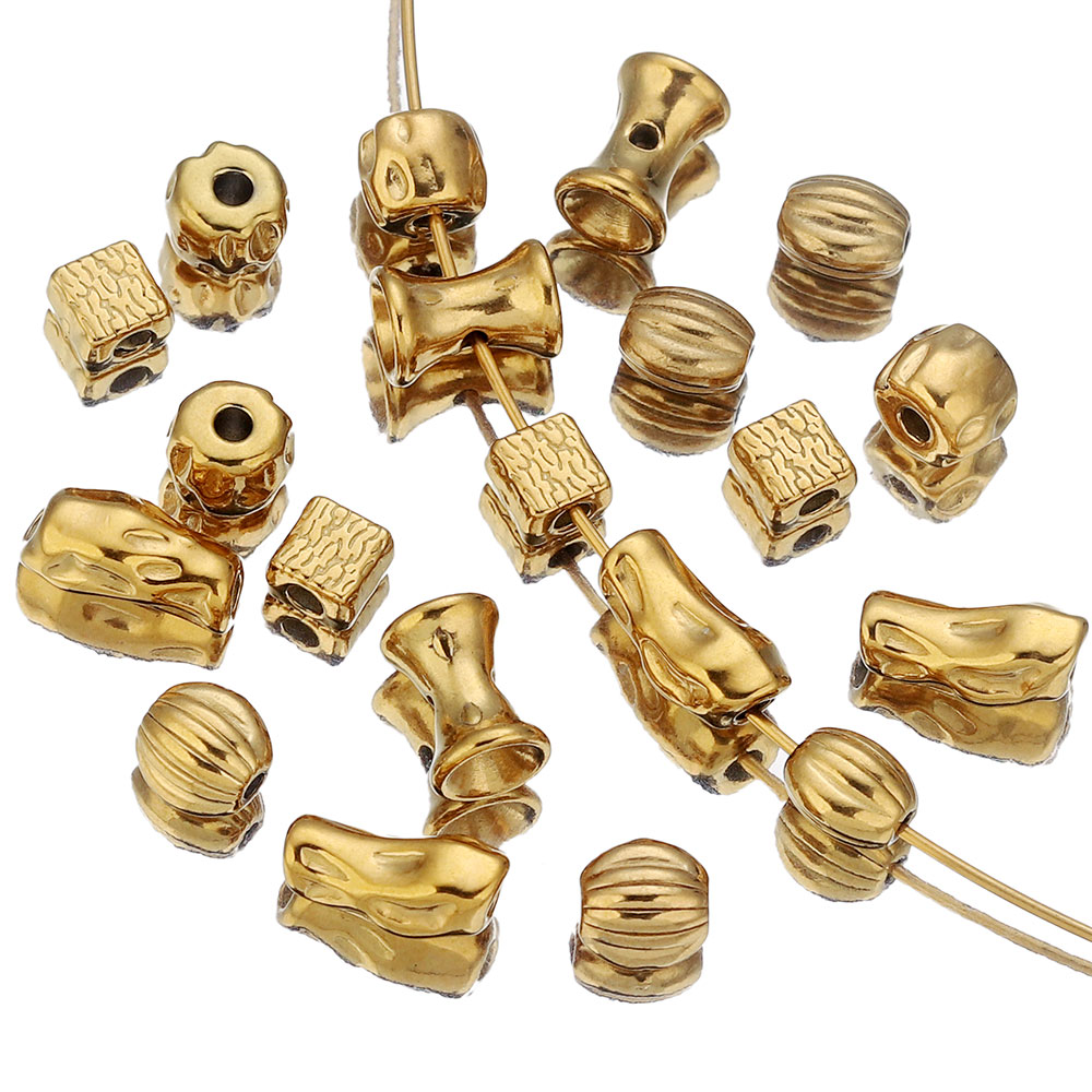 10 個ステンレス鋼正方形不規則なチャームスペーサービーズ  - Jewelry Making Supplies Wholesale のレビューと価格