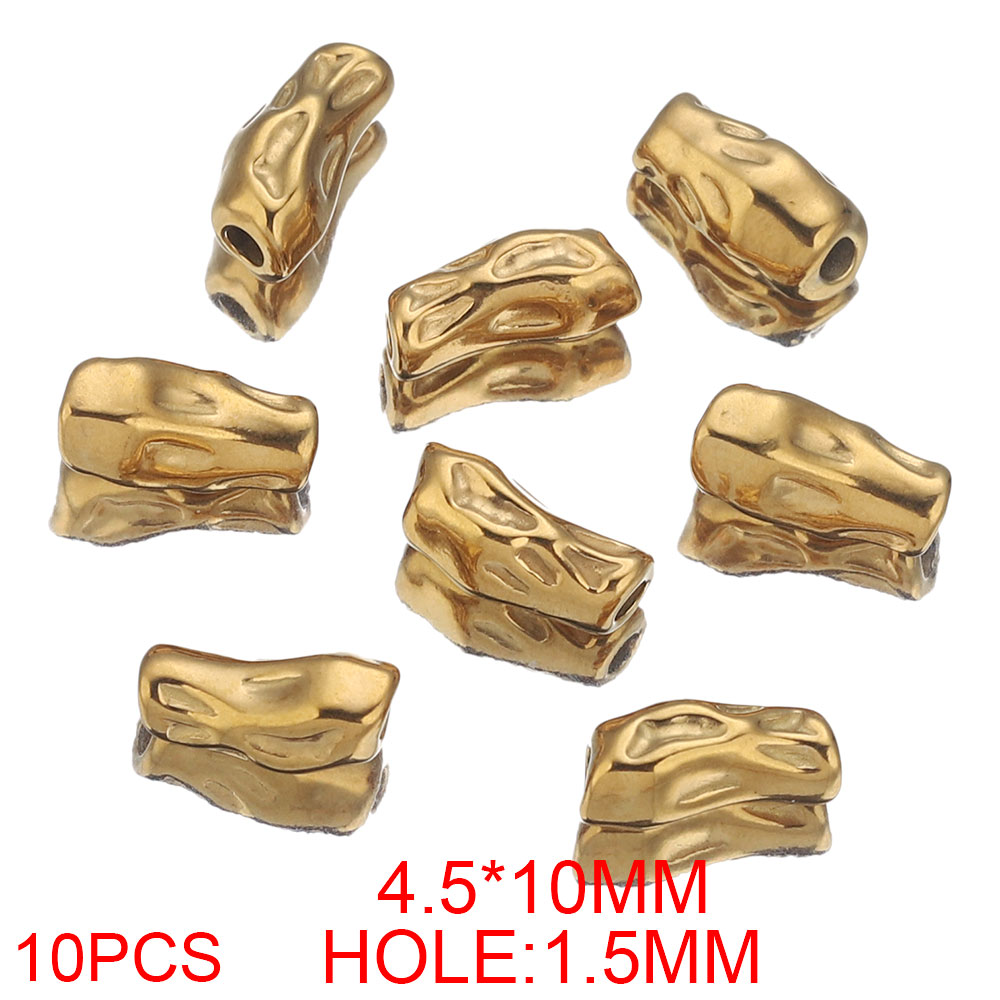 10 個ステンレス鋼正方形不規則なチャームスペーサービーズ  - Jewelry Making Supplies Wholesale のレビューと価格
