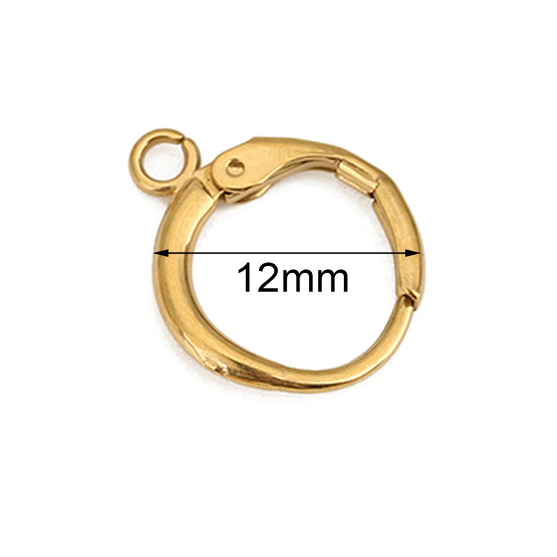 10 個 PVD ​​色褪せないステンレス鋼のイヤリングフッ - Jewelry Making Metal のレビューと価格