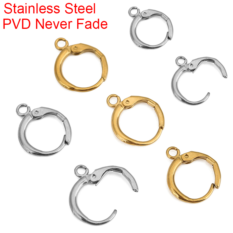 10 個 PVD ​​色褪せないステンレス鋼のイヤリングフッ - Jewelry Making Metal のレビューと価格