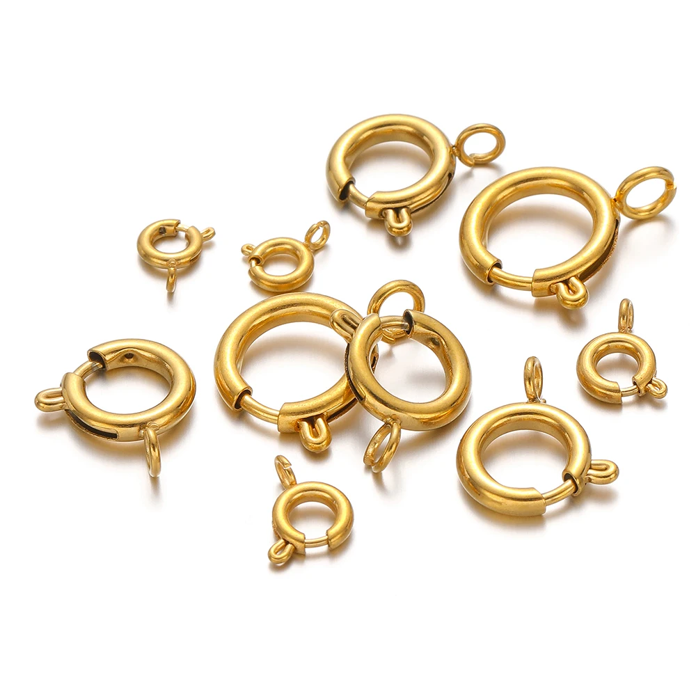 10個入り ステンレス製 スプリングリングクラスプ ラウンド - Jewelry Making Metal のレビューと価格
