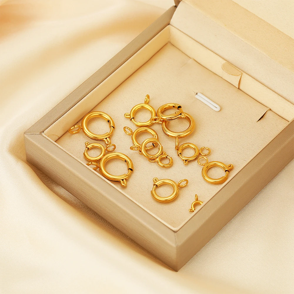 10個入り ステンレス製 スプリングリングクラスプ ラウンド - Jewelry Making Metal のレビューと価格