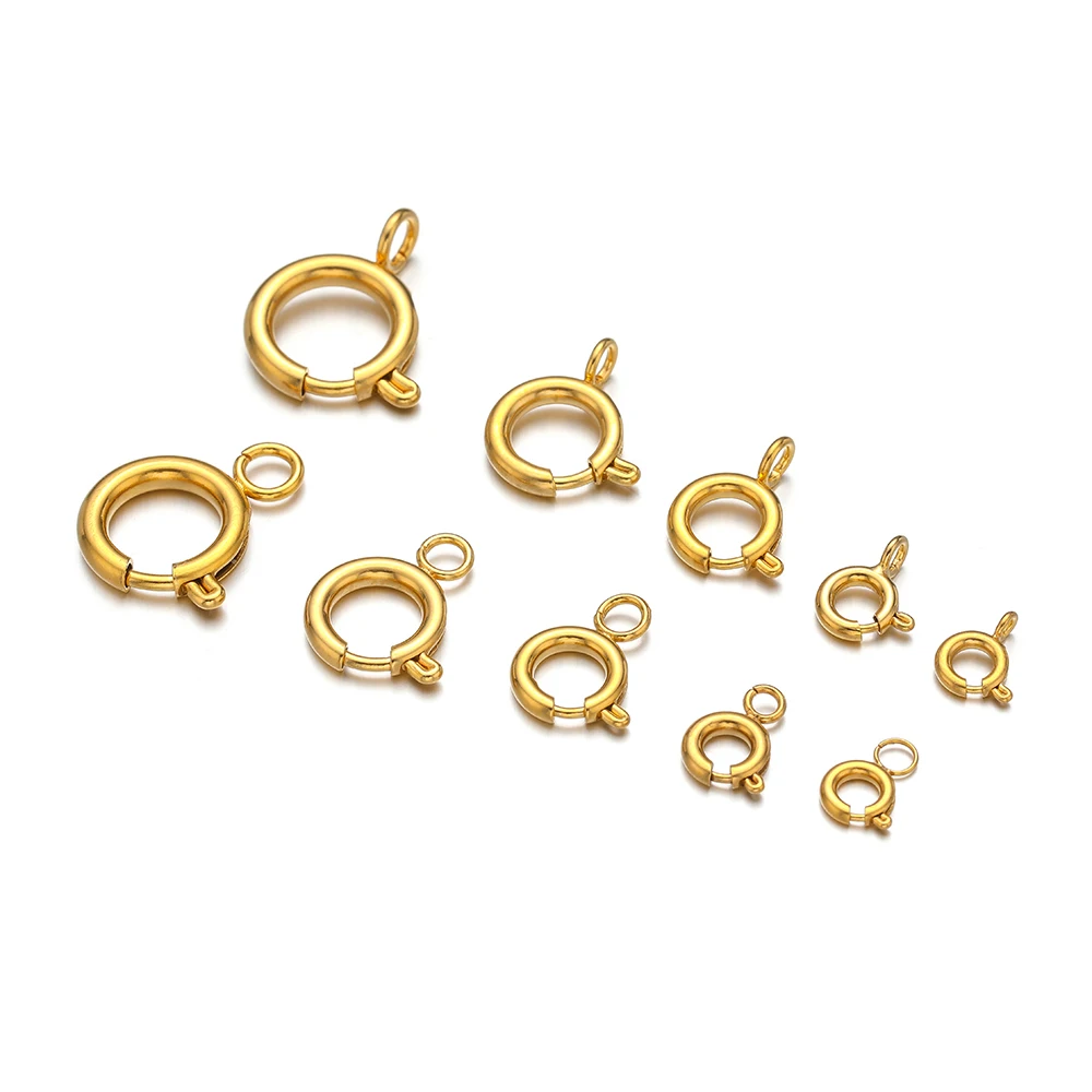 10個入り ステンレス製 スプリングリングクラスプ ラウンド - Jewelry Making Metal のレビューと価格