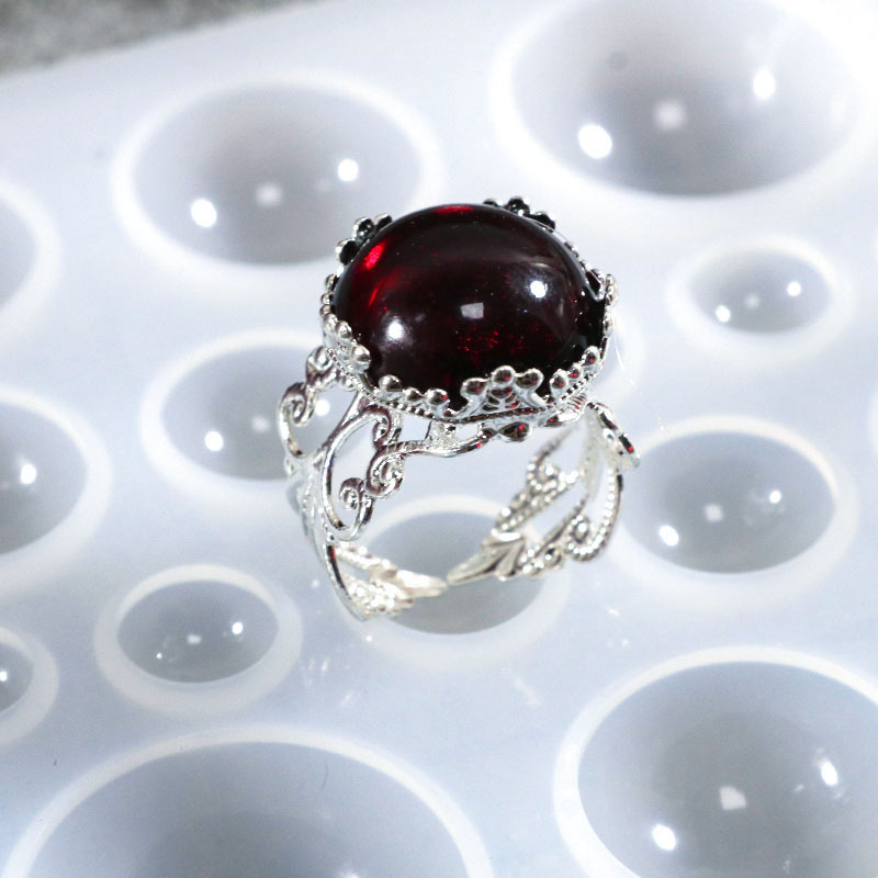 レジンシリコンモールド、半円形の宝石用シリコンモールド、多サ - Jewelry Making Workshops のレビューと価格