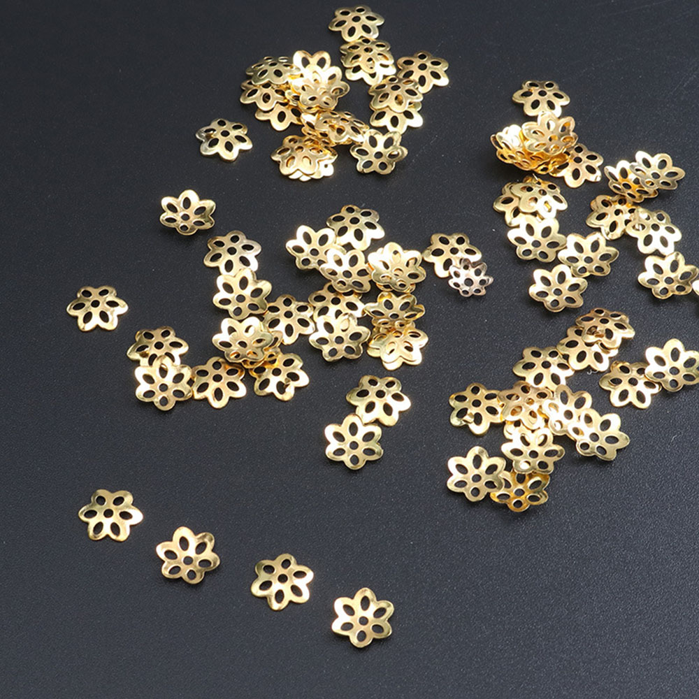 100個のフラワービーズのセット,ブレスレット,ネックレス, - Jewelry Making Bali のレビューと価格