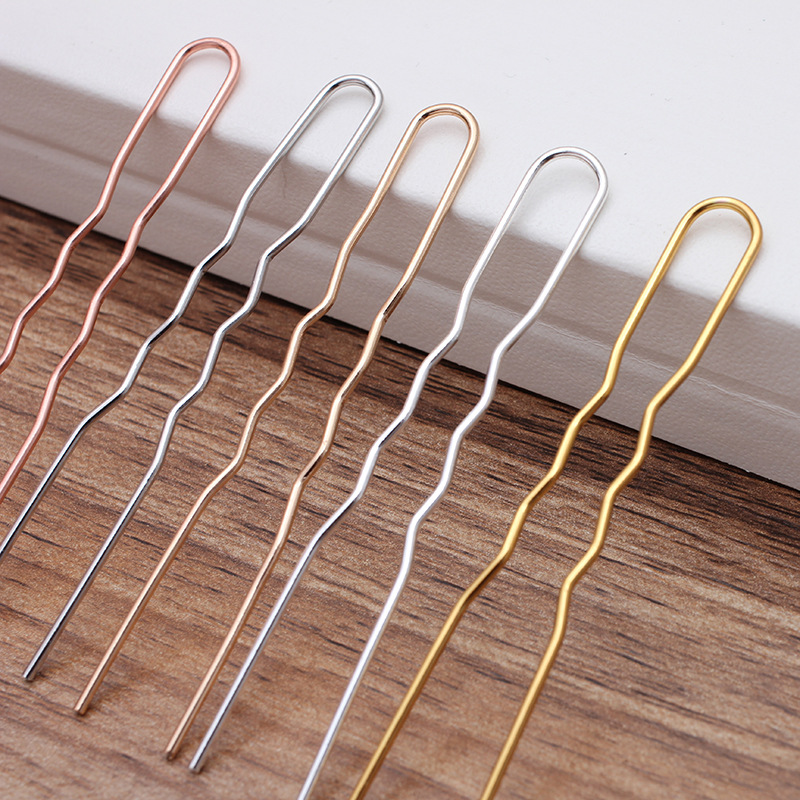 50個入り シンプルなU字型メタルヘアピン ウェーブヘアステ - Jewelry Making Workshops のレビューと価格
