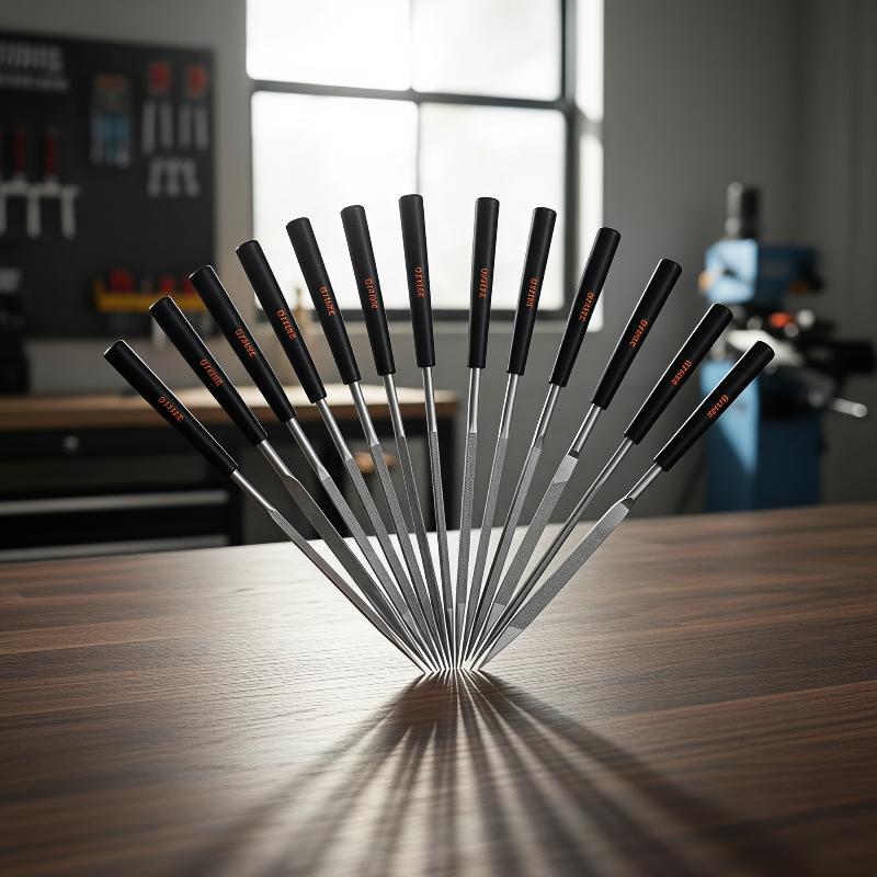 10個入り金属製ニードルファイルキット、滑り止めハンドル付き - Jewelry Making Metal のレビューと価格