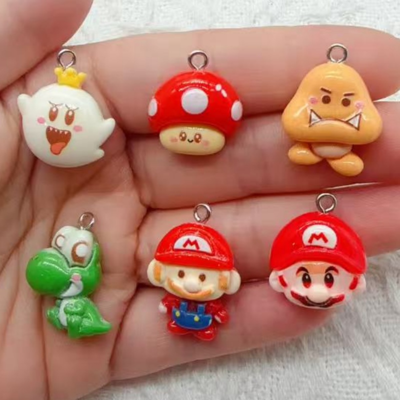 10個入り樹脂製漫画ペンダント、DIYジュエリー製作イヤリン - Jewelry Making Birthday Party のレビューと価格