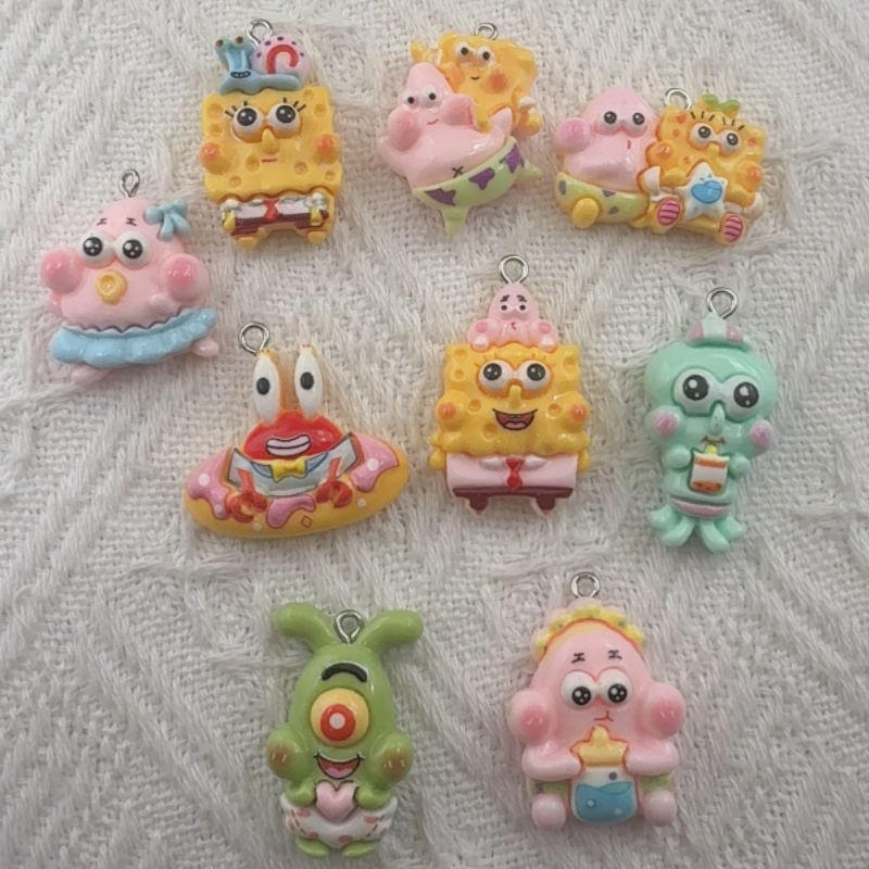 10個入り漫画風樹脂ペンダント、DIYジュエリー製作イヤリン - Jewelry Making Birthday Party のレビューと価格