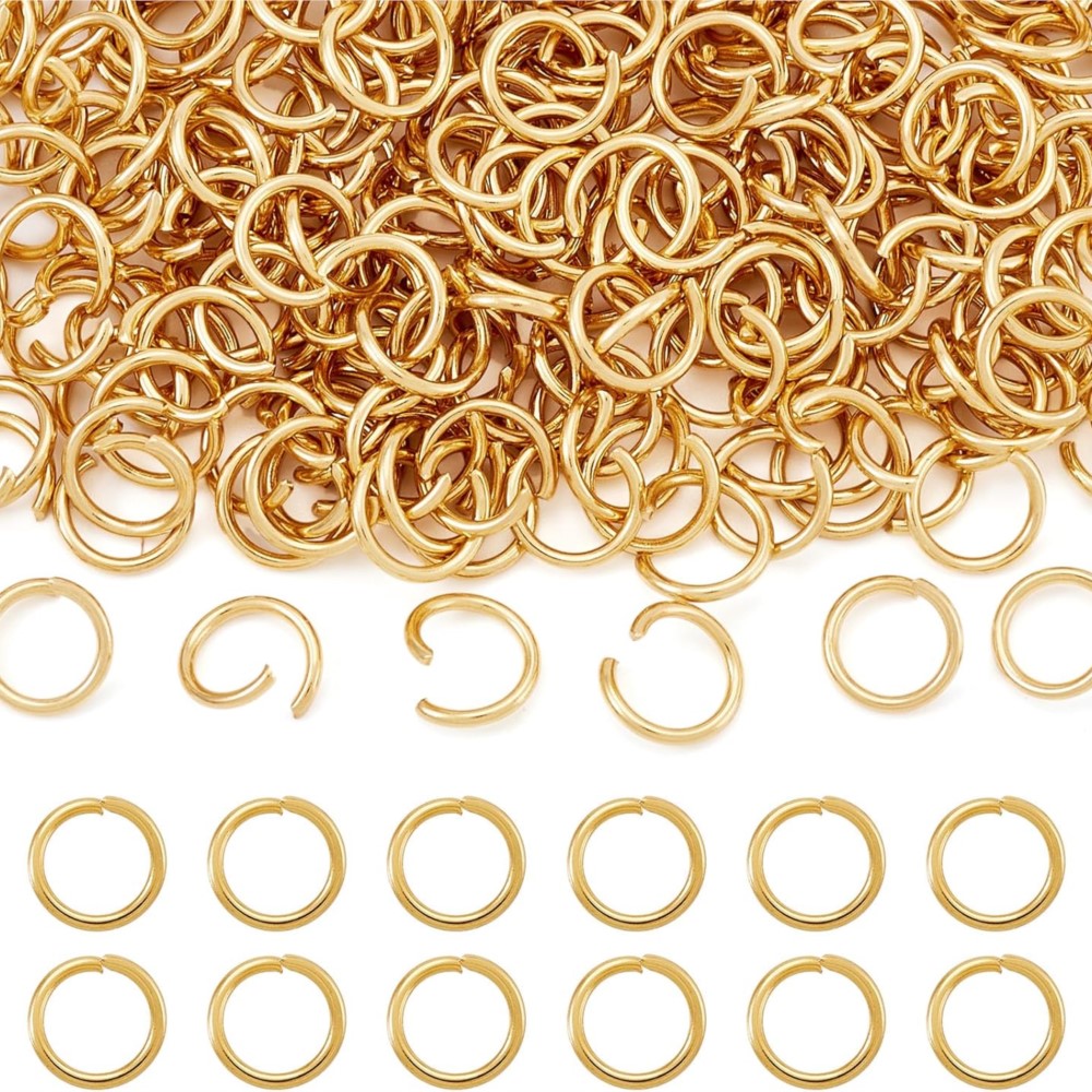 200/400個入り メタルゴールドカラー オープンジャンプ - Jewelry Making Supplies Wholesale のレビューと価格
