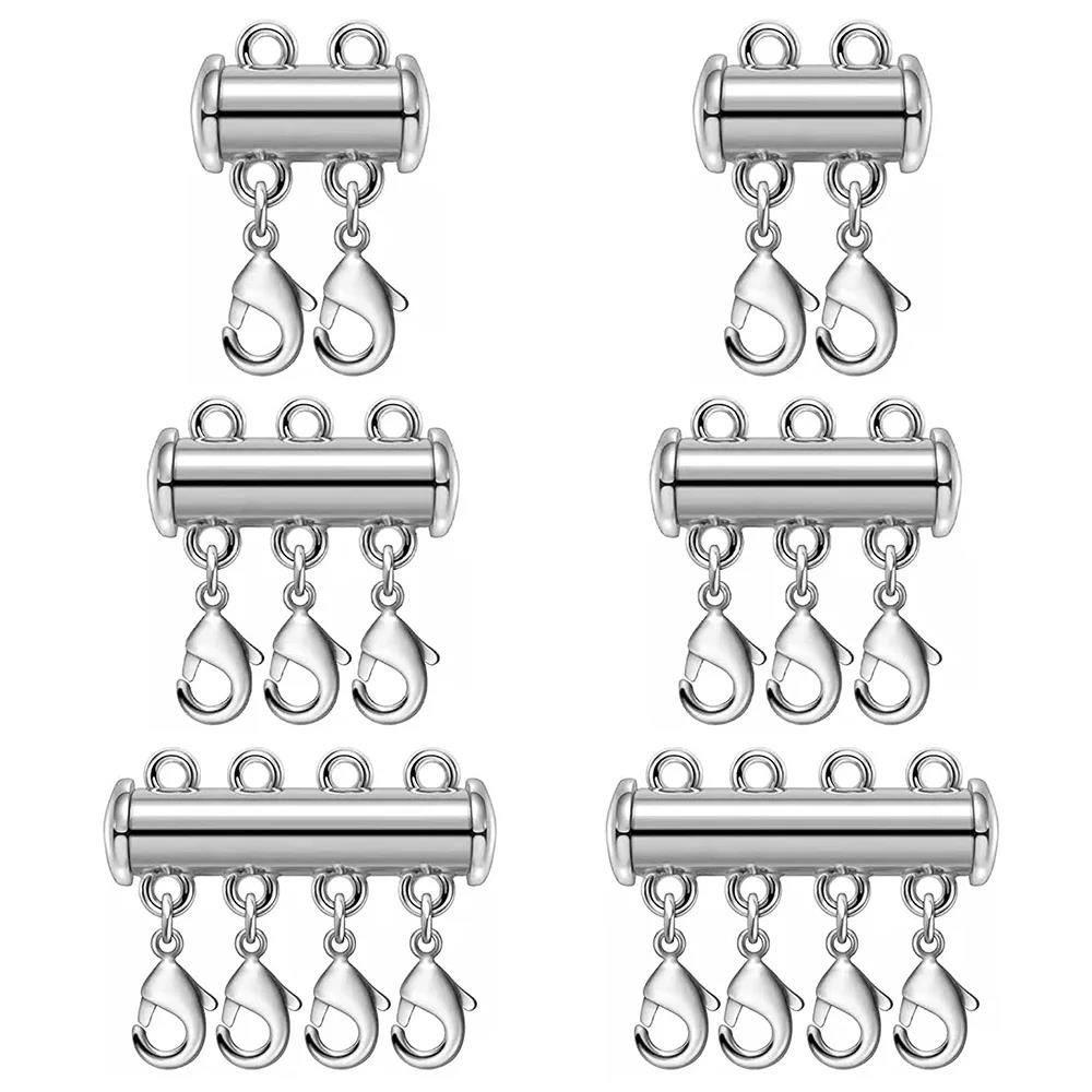 2 個マルチストランドネックレス層ロブスターバックルスライド - Jewelry Making Metal のレビューと価格