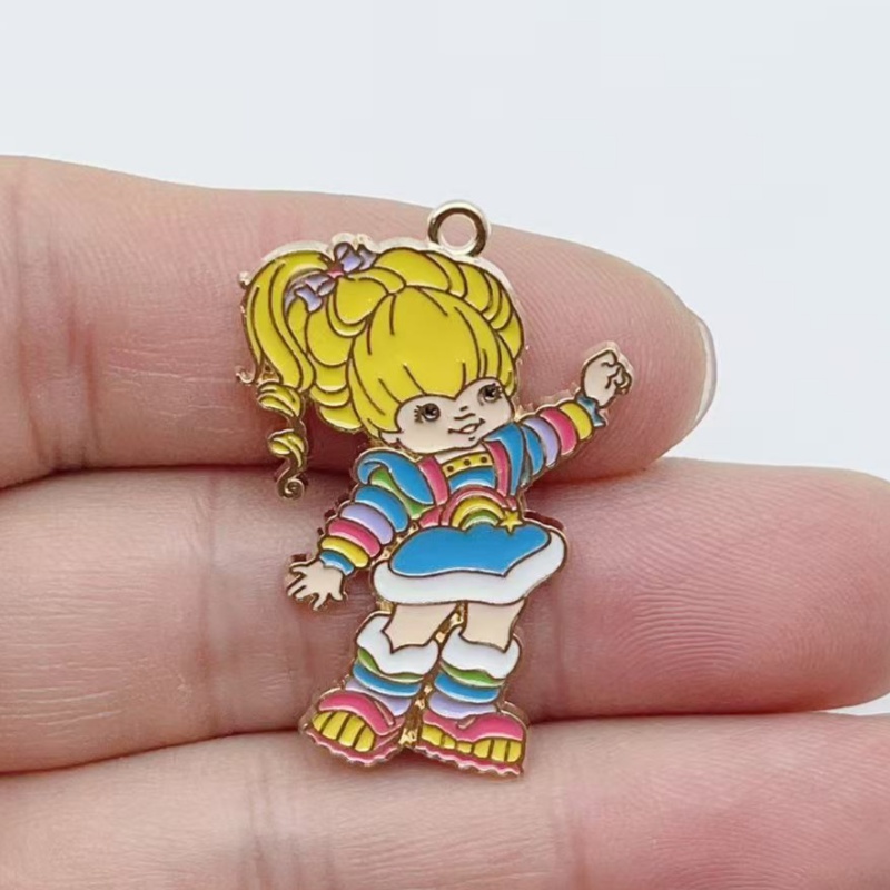 10 個かわいい女の子エナメルメタルジュエリーイチゴレインボ - Jewelry Making Metal のレビューと価格