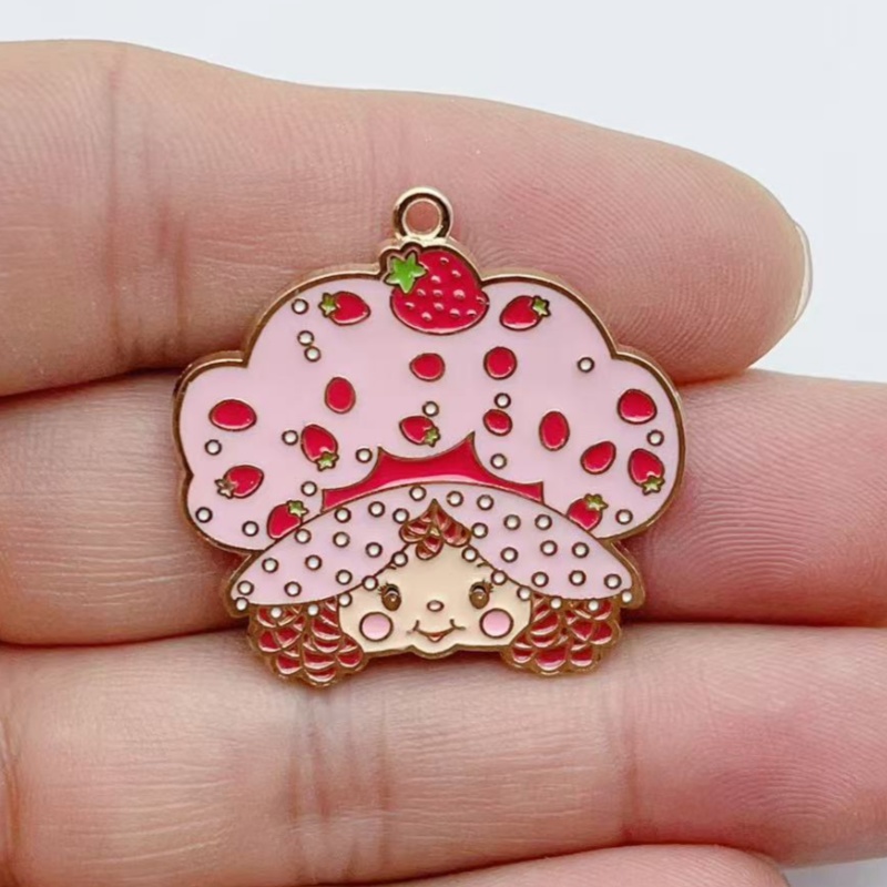 10 個かわいい女の子エナメルメタルジュエリーイチゴレインボ - Jewelry Making Metal のレビューと価格